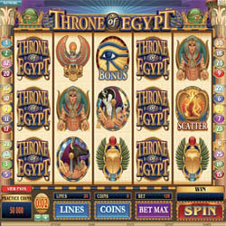 Throne of Egypt slot at Spin Palace Casino Spin Palace Casino launched Throne of Egypt slot